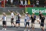 Pascal Wehrlein (Manor), Jenson Button (McLaren), Sergio Perez (Force India), Felipe Massa (Williams), Esteban Gutierrez (Haas), Esteban Ocon (Manor), Kevin Magnussen (Renault), Felipe Nasr (Sauber), Nico Hülkenberg (Force India) und Jolyon Palmer (Renault) 