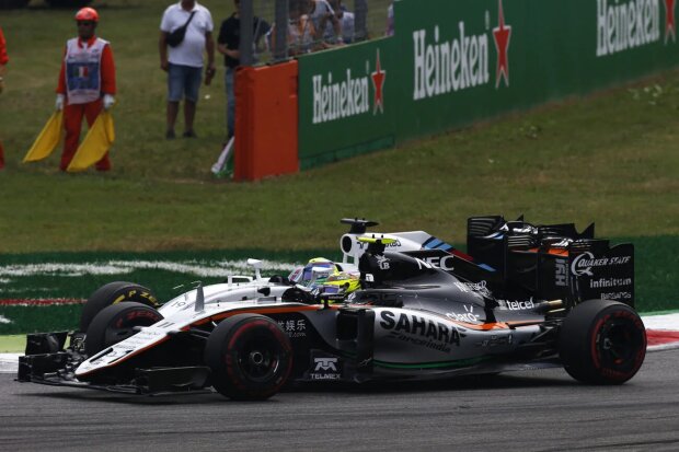 Sergio Perez Felipe Massa Force India Sahara Force India F1 Team F1Williams Williams Martini Racing F1 ~Sergio Perez (Force India) und Felipe Massa (Williams) ~ 