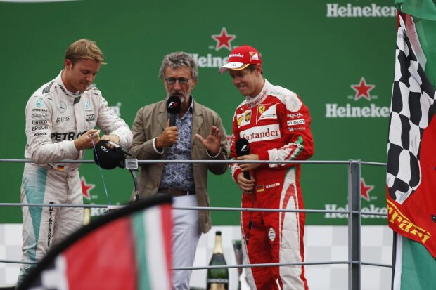 Nico Rosberg Sebastian Vettel Ferrari Scuderia Ferrari F1Mercedes Mercedes AMG Petronas Formula One Team F1 ~Nico Rosberg (Mercedes) und Sebastian Vettel (Ferrari) ~ 