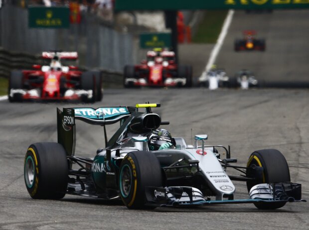 Nico Rosberg, Sebastian Vettel, Kimi Räikkönen, Valtteri Bottas, Lewis Hamilton Nico Rosberg, Sebastian Vettel, Kimi Räikkönen, Valtteri Bottas, Lewis Hamilton