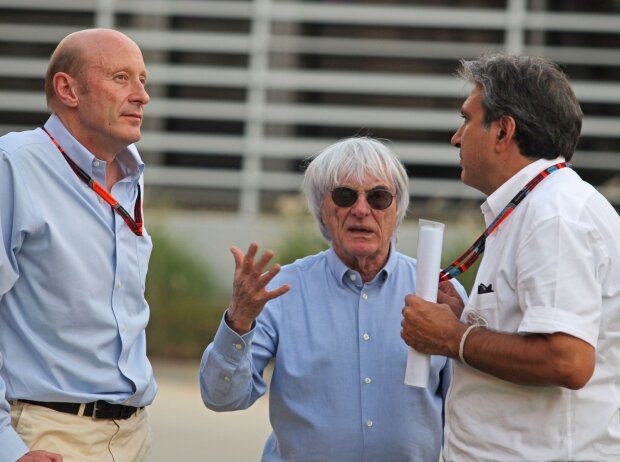 Donald Mackenzie, Bernie Ecclestone und Pasquale Lattuneddu Donald Mackenzie, Bernie Ecclestone und Pasquale Lattuneddu