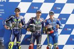 Valentino Rossi, Jorge Lorenzo und Maverick Vinales 