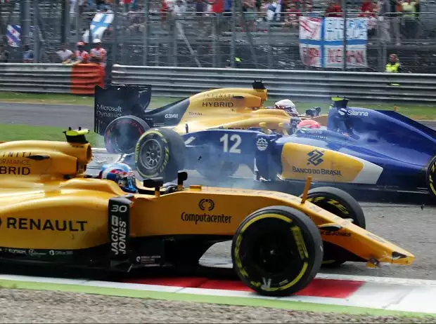 Jolyon Palmer, Felipe Nasr, Kevin Magnussen Titel-Bild zur News: Jolyon Palmer, Felipe Nasr, Kevin Magnussen