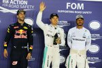 Daniel Ricciardo (Red Bull), Nico Rosberg (Mercedes) und Lewis Hamilton (Mercedes) 