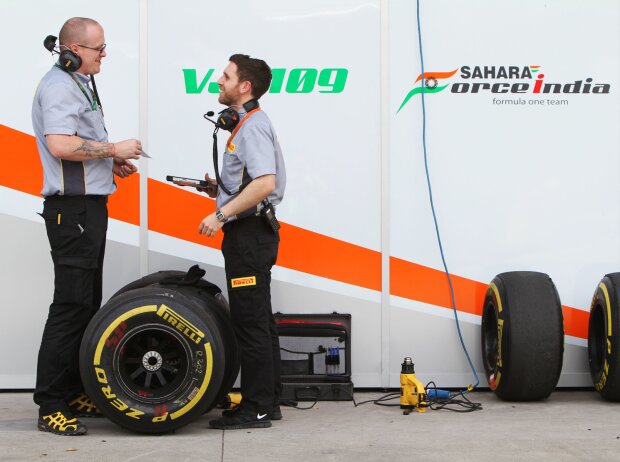 Titel-Bild zur News: Pirelli-Reifen bei Force India