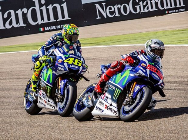 Jorge Lorenzo, Valentino Rossi