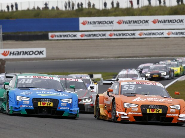 #48 Edoardo Mortara (ITA, Audi Sport Team Abt, Audi RS 5 DTM), #53 Jamie Green (GBR, Audi Sport Team Rosberg, Audi RS 5 DTM)