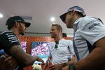 Jenson Button (McLaren), Lewis Hamilton (Mercedes) und Felipe Massa (Williams) 