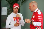 Sebastian Vettel (Ferrari) und Jock Clear 