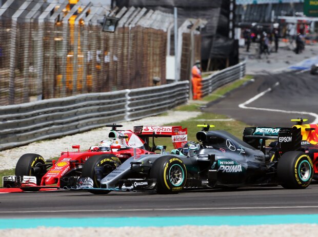 Titel-Bild zur News: Sebastian Vettel, Nico Rosberg, Max Verstappen