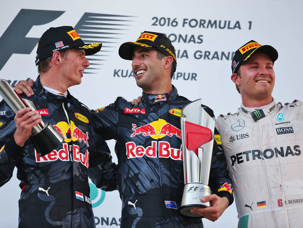 Max Verstappen, Daniel Ricciardo, Nico Rosberg
