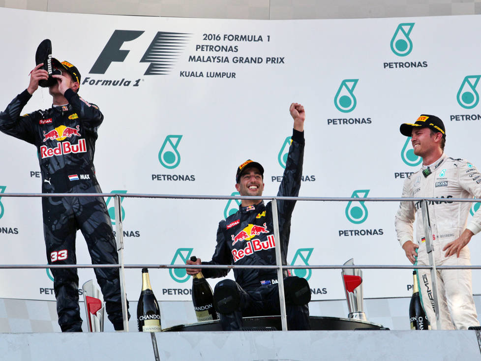 Max Verstappen, Daniel Ricciardo, Nico Rosberg