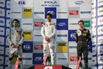 Lance Stroll, George Russell und Callum Ilott 