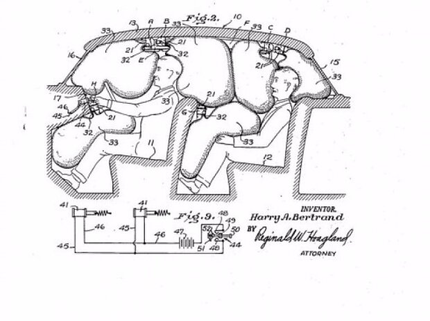 Airbag: Patent von General Motors aus dem Jahr 1955.