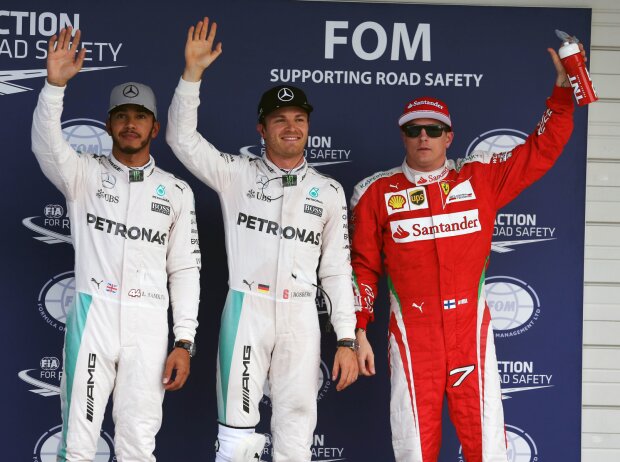 Lewis Hamilton, Nico Rosberg, Kimi Räikkönen