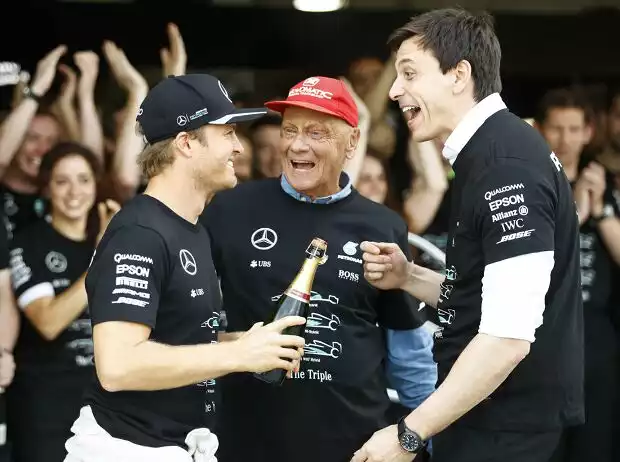 Nico Rosberg, Niki Lauda, Toto Wolff Titel-Bild zur News: Nico Rosberg, Niki Lauda, Toto Wolff