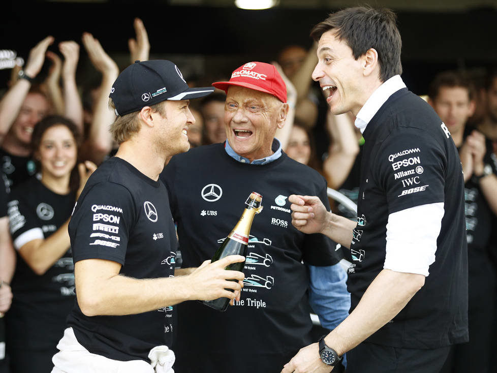 Nico Rosberg, Niki Lauda, Toto Wolff
