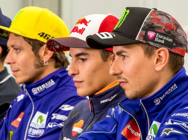 Valentino Rossi, Marc Marquez, Jorge Lorenzo