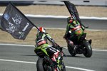 Jonathan Rea und Tom Sykes (Kawasaki) 