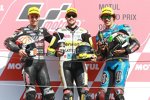 Johann Zarco, Thomas Lüthi und Franco Morbidelli 