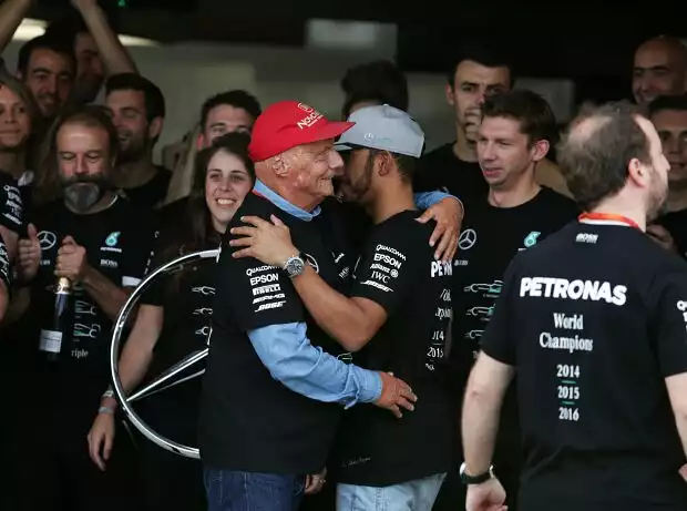 Lewis Hamilton, Niki Lauda, Toto Wolff Titel-Bild zur News: Lewis Hamilton, Niki Lauda, Toto Wolff