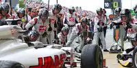 Haas-Team beim Boxenstopp
