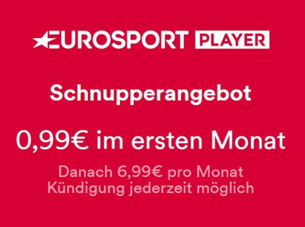 Das Eurosport Player Schnupperangebot - schon ab 0,99 Euro MotoGP erleben! Das Eurosport Player Schnupperangebot - schon ab 0,99 Euro MotoGP erleben!