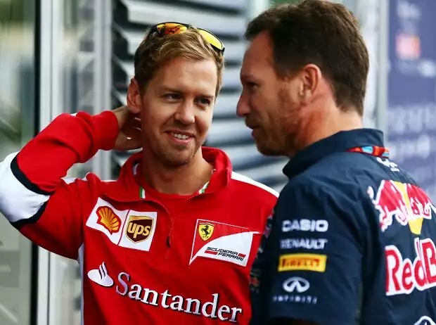Titel-Bild zur News: Sebastian Vettel, Christian Horner
