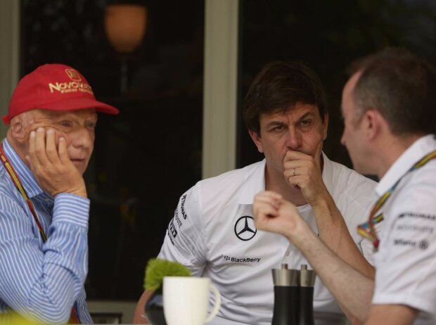 Toto Wolff, Paddy Lowe, Niki Lauda