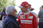 Bernie Ecclestone und Sebastian Vettel (Ferrari) 