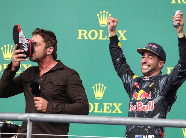 Titel-Bild zur News: Daniel Ricciardo, Gerald Butler