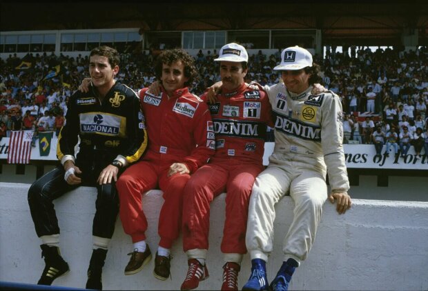 Alain Prost Nicolas Prost Nigel Mansell Nelson Piquet Jun. Lotus Lotus F1 Team F1McLaren McLaren Honda F1Williams Williams Martini Racing F1 ~Alain Prost, Nicolas Prost, Nigel Mansell und Nelson Piquet Jun. ~ 