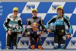 Fabio Quartararo, Brad Binder und Nicolo Bulega 