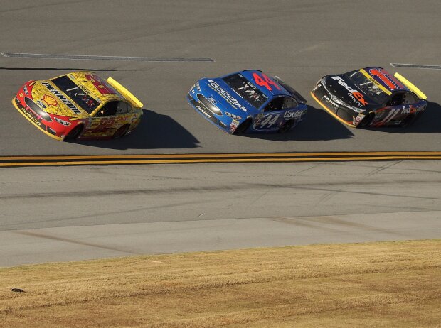 Joey Logano, Brian Scott, Denny Hamlin