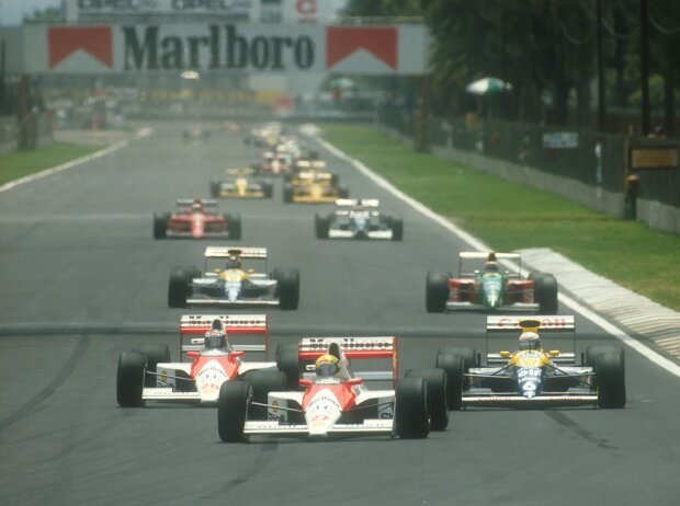 Gerhard Berger, Riccardo Patrese, Nelson Piquet Jun. Gerhard Berger, Riccardo Patrese, Nelson Piquet Jun.