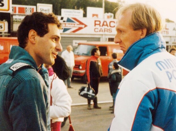Roland Ratzenberger und Graham Fuller in Brands Hatch 1986