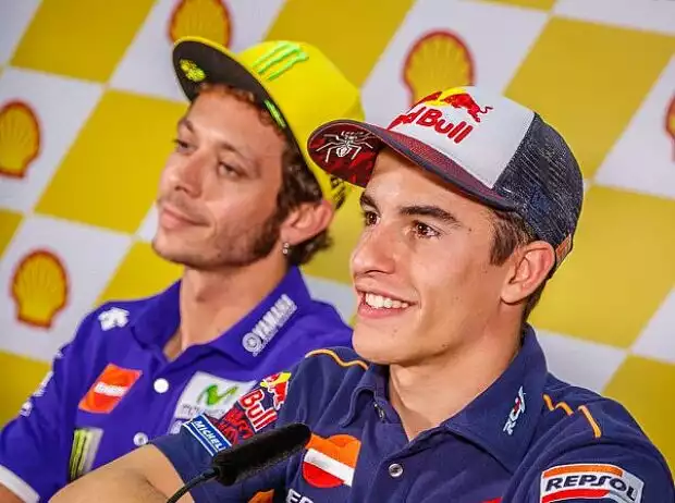 Titel-Bild zur News: Marc Marquez, Valentino Rossi