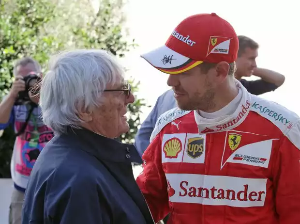 Titel-Bild zur News: Bernie Ecclestone, Sebastian Vettel