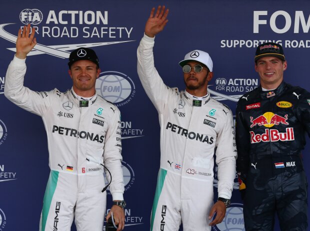 Nico Rosberg, Lewis Hamilton, Max Verstappen