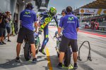 Valentino Rossi übt Flag-to-Flag Wechsel
