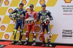 Valentino Rossi, Andrea Dovizioso und Jorge Lorenzo 