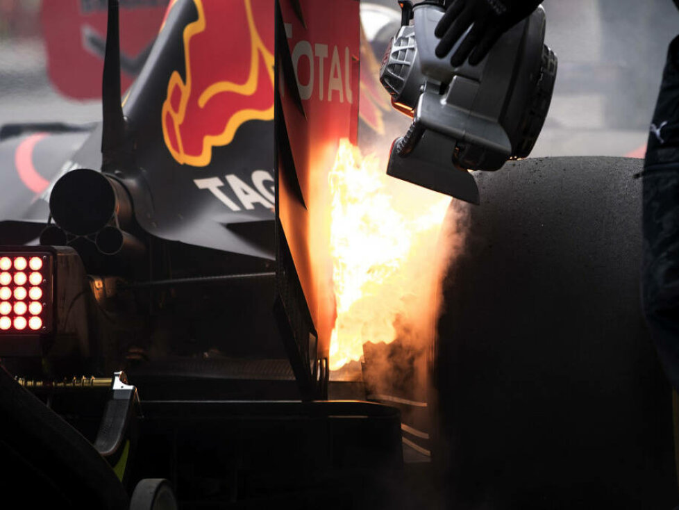 Brennende Bremse bei Max Verstappen