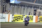 Sylvain Guintoli (Yamaha) mit Zielflagge