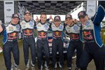 Miikka Anttila, Julien Ingrassia, Sebastien Ogier (Volkswagen), Andreas Mikkelsen (Volkswagen II) und Jari-Matti Latvala (Volkswagen) 