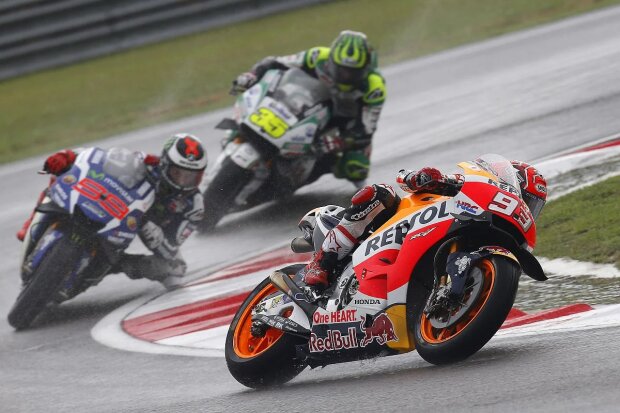  ~Marc Marquez vor Jorge Lorenzo und Cal Crutchlow ~          