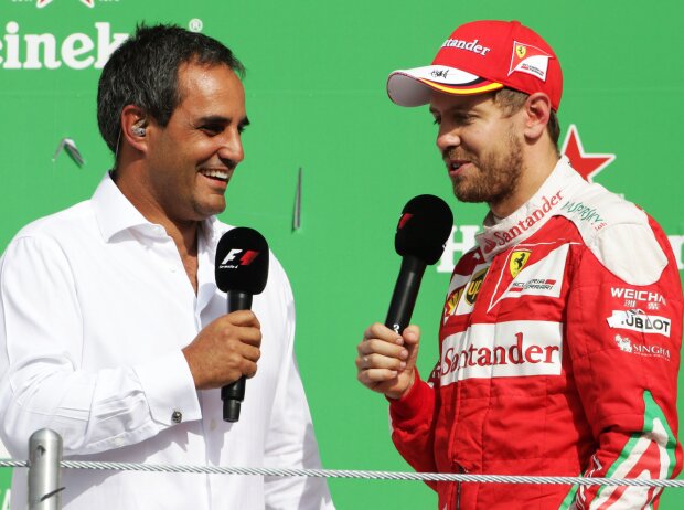 Titel-Bild zur News: Juan Pablo Montoya, Sebastian Vettel