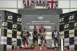 Tom Sykes, Chaz Davies und Jonathan Rea 