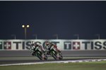 Jonathan Rea und Tom Sykes (Kawasaki) 