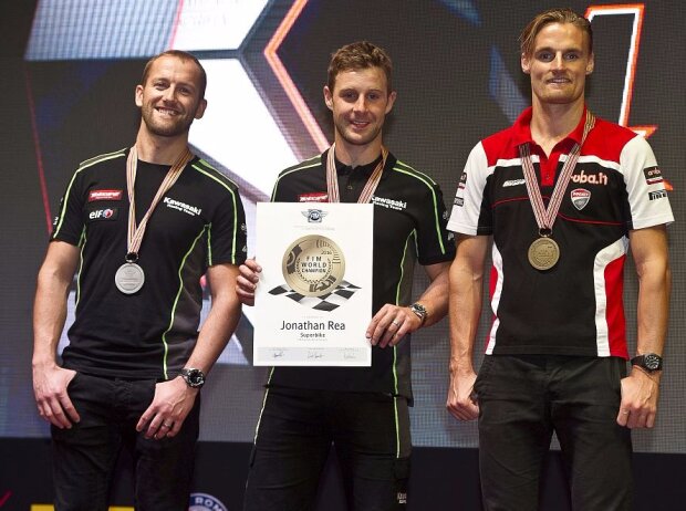 Jonathan Rea, Tom Sykes, Chaz Davies Jonathan Rea, Tom Sykes, Chaz Davies