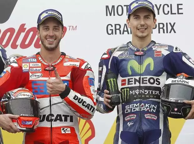 Titel-Bild zur News: Valentino Rossi, Jorge Lorenzo, Andrea Dovizioso